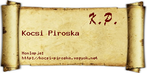 Kocsi Piroska névjegykártya